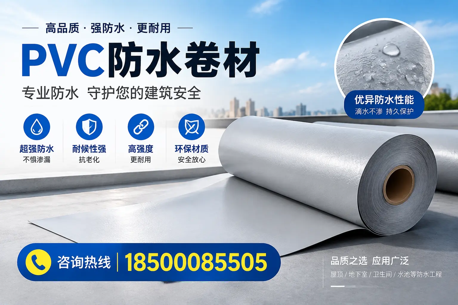 秦皇岛地区pvc防水卷材的市场现状与发展趋势